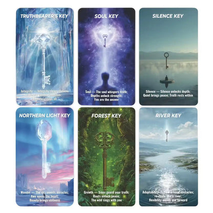 The Key Oracle Card Deck for Beginners, Oracle Card Tarot Set for Clarity, Choice,Life Direction, Fortune Telling Cards for Love