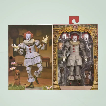 7 Inch Neca Ultimate Pennywise PVC Statue IT Movie Character Action Figure Exquisite Craft Desk Decor Ornament For Movie Fans