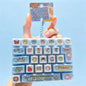 Cute 26 Grids Stress Relief Simulation Keyboard Keychain Animal Diary Desktop Decoration Student Bag Ornament Toy Creative Gift