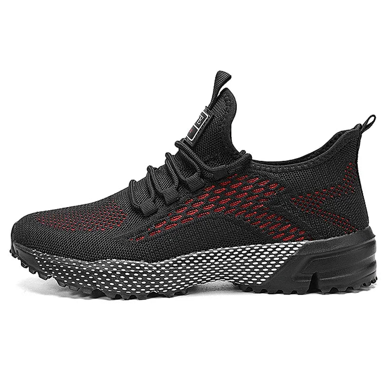 YRZL Running Shoes Men Comfortable Lightweight Grey Walking Sneakers Breathable Air Mesh Non Slip Casual Tennis Shoes for Men