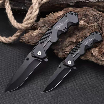 Stainless steel multi-functional folding knife, outdoor camping, wild exploration, survival, portable household fruit knife