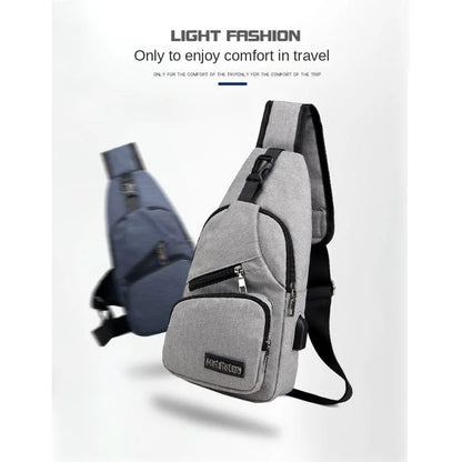 Chest Bag Men's One Shoulder Crossbody Bag Large Capacity Outdoor Sports Leisure Fashion Small Shoulder Bag Backpack Men's