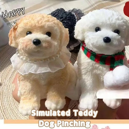 Teddy Dog Squishy Toys Soft Squeeze Puppy Anxiety Stress Relief Sensory Fidget Toy Decompressing Pinching Dog Squeeze Toys
