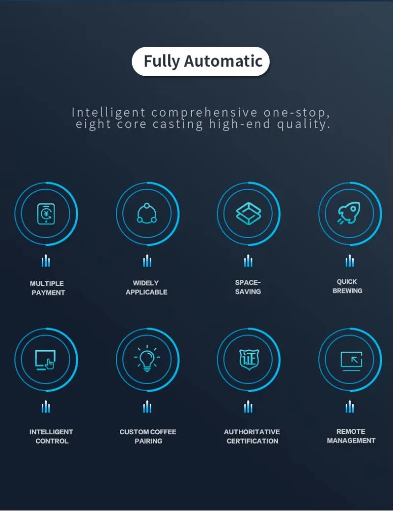 Custom AI Robotic Barista Coffee Machine, Smart AI Coffee Robot, Commercial Self Service Espresso Maker for Mall Hotel Cafe