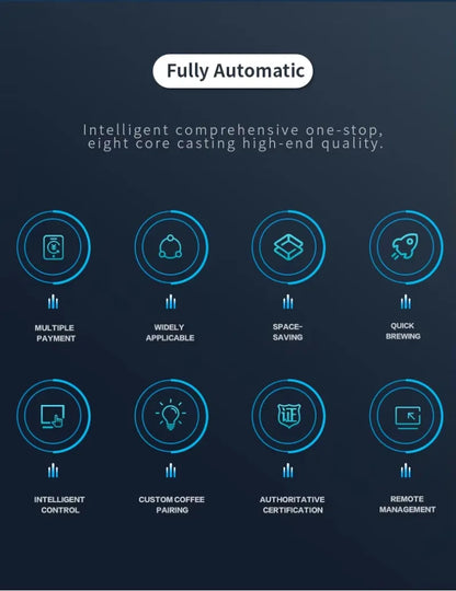Custom AI Robotic Barista Coffee Machine, Smart AI Coffee Robot, Commercial Self Service Espresso Maker for Mall Hotel Cafe
