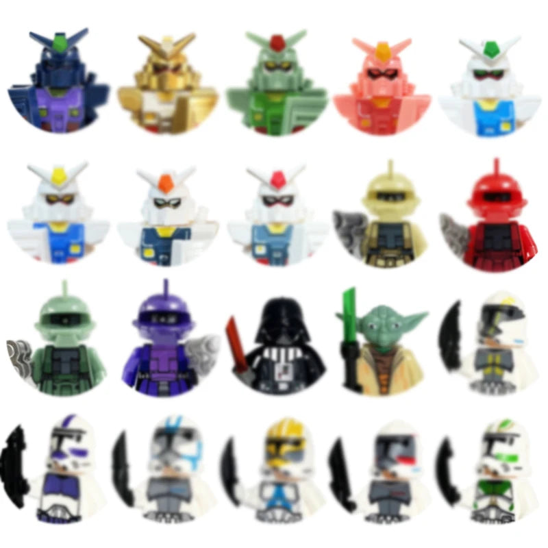 City character building block figure set, little block people, block accessories, engineer, doctor, firefighter, kids' toy
