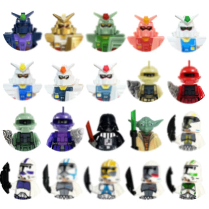 City character building block figure set, little block people, block accessories, engineer, doctor, firefighter, kids' toy