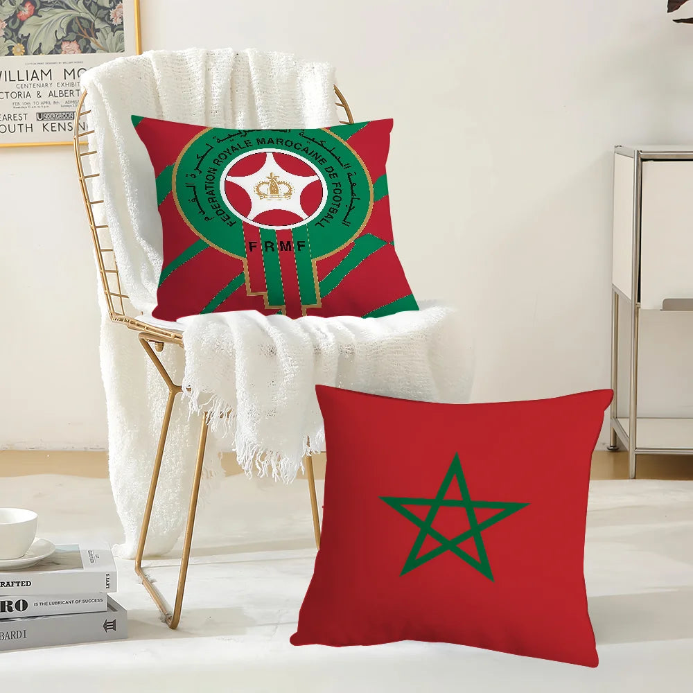 Luxury Morocco Flag Pillow Case Suitable For Bedrooms Living Rooms Cars Home Decoration