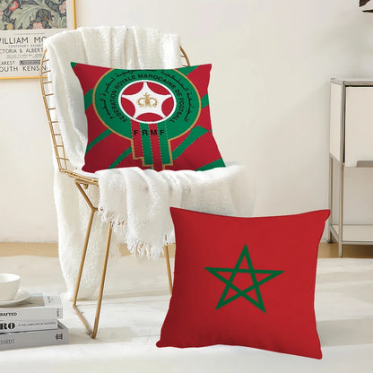 Luxury Morocco Flag Pillow Case Suitable For Bedrooms Living Rooms Cars Home Decoration