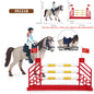Oenux Farm Horse Race Model Action Figures DIY Equestrianism Horseman Animals Figurine Cute Education Collection Kids Toy Gift
