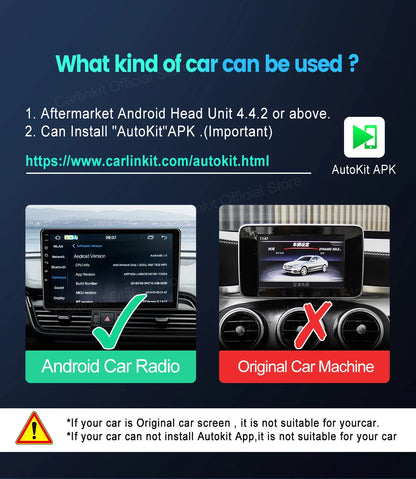CarlinKit USB Wired/Wireless CarPlay Adapter Wireless Android Auto AI Box Mirrorlink Bluetooth Auto Connect For Android Car Radio For Youtube Netflix Google Map Android Aftermarket Car Screen