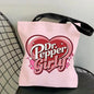 Classic Red Drink D-Dr P-PePper Storage Bags Canvas Double-Sided Print Fashion Shoulder Tote Shopping Bag Gift Eco Handbags