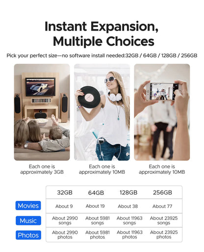 ORICO 128GB USB C Flash Drive Dual USB 3.2 Flash Drive Type C + USB A Portable Type-C Flash Drive 2-in-1 USB-C Thumb Drive