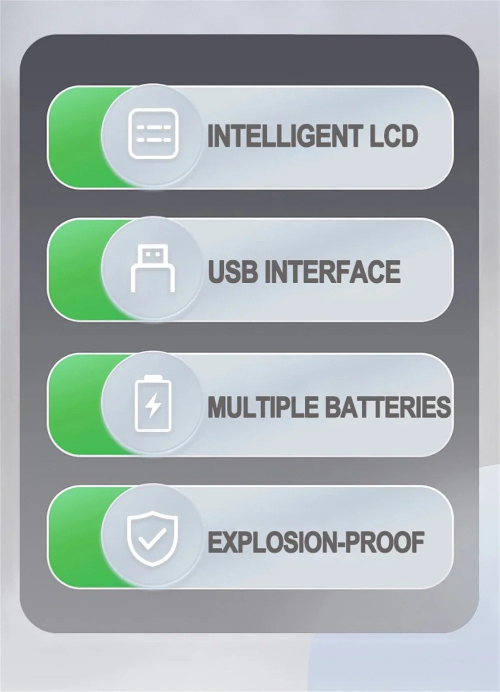 Intelligent LCD Battery USB Charger - 1/2/4 Slots for 18650 4.2V Li-ion & 1.2V Ni-MH AA/AAA Rechargeable Batteries