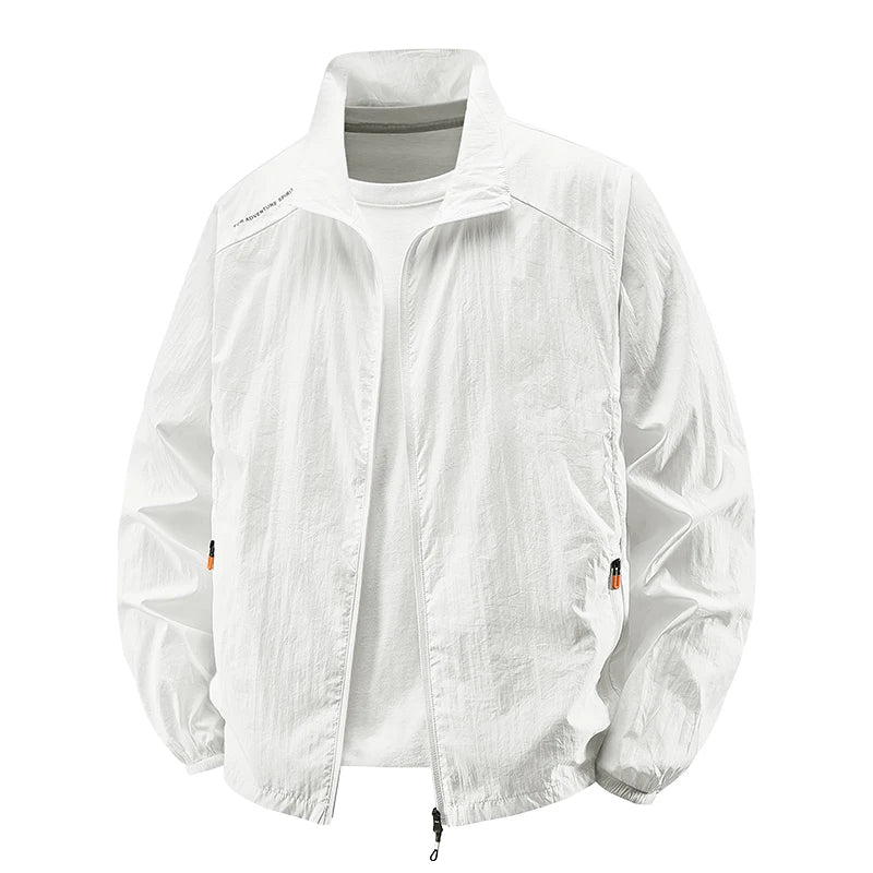 Sunscreen Jacket for Men Summer Thin Lightweight Breathable UV Protection Ice Silk Outdoor Fishing Hiking Sikn Coats