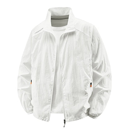 Sunscreen Jacket for Men Summer Thin Lightweight Breathable UV Protection Ice Silk Outdoor Fishing Hiking Sikn Coats