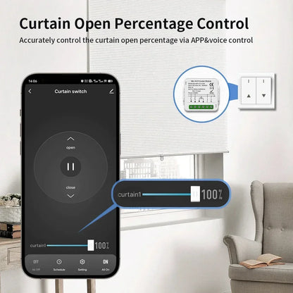 TNCE TUYA WIFI/Zigbee Switch Light Curtain Dimmer Smart DIY MINI Module, 2-way Control Breaker, Voice with Alexa Google Home