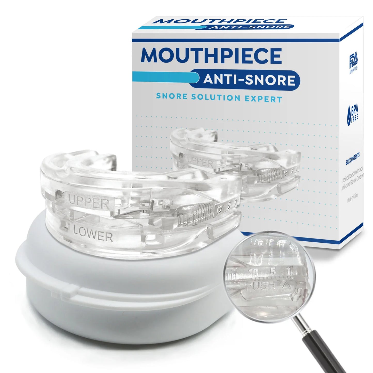 Anti Snoring Mouth Guard Improve Sleeping Adjustable Snoring Mouth Guard Anti-Apnea Teeth Bruxism Stop Snoring Device Mouthpiece