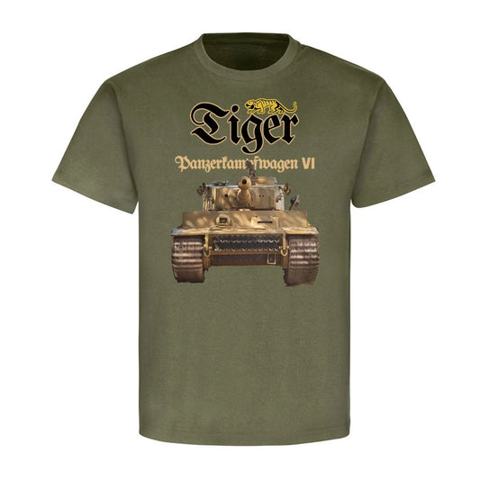 Panzerkampfwagen VI  Armored Division Panzer VI Tiger Tank T-Shirt. Premium Cotton Short Sleeve O-Neck Mens T Shirt New