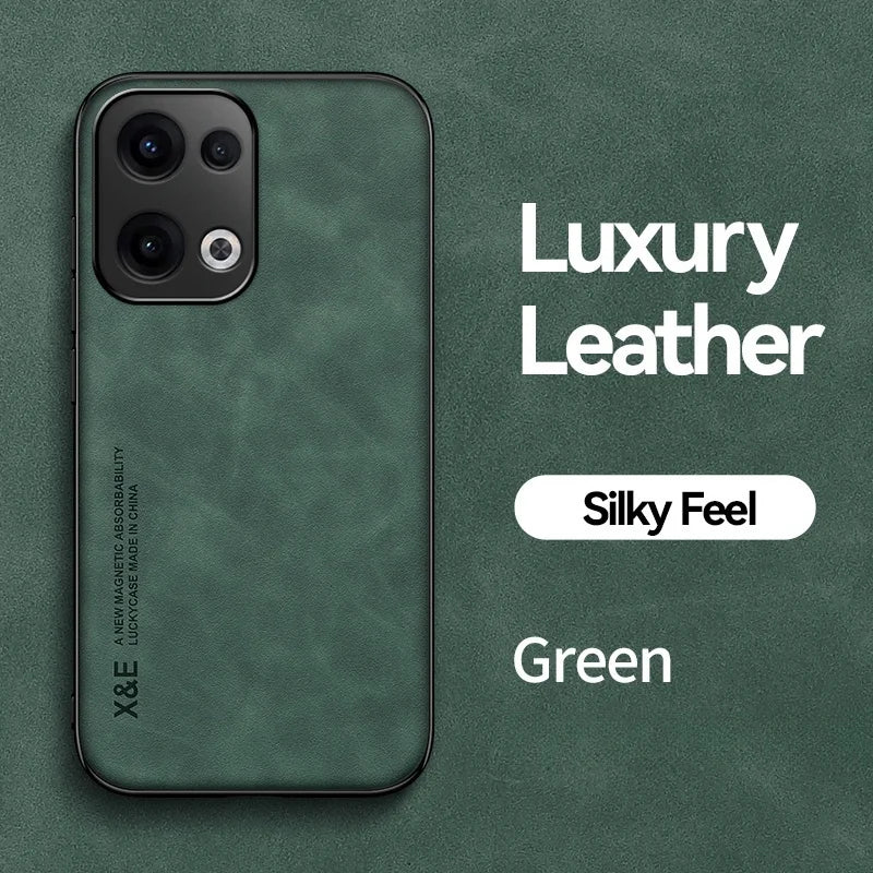 Funda For Oppo Reno 13 Pro 13F 4G 5G Case Car Magnetic Holder Leather Phone Case for Reno13 13pro 5G Soft Frame Shockproof Cover