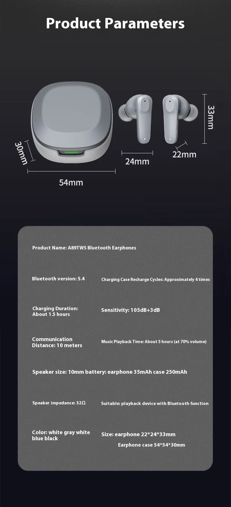 Wireless Earphones Bluetooth HD Call Headphones for Xiaomi True Stereo Sound Headset Sport Game Music In Ear Earbuds With Mic