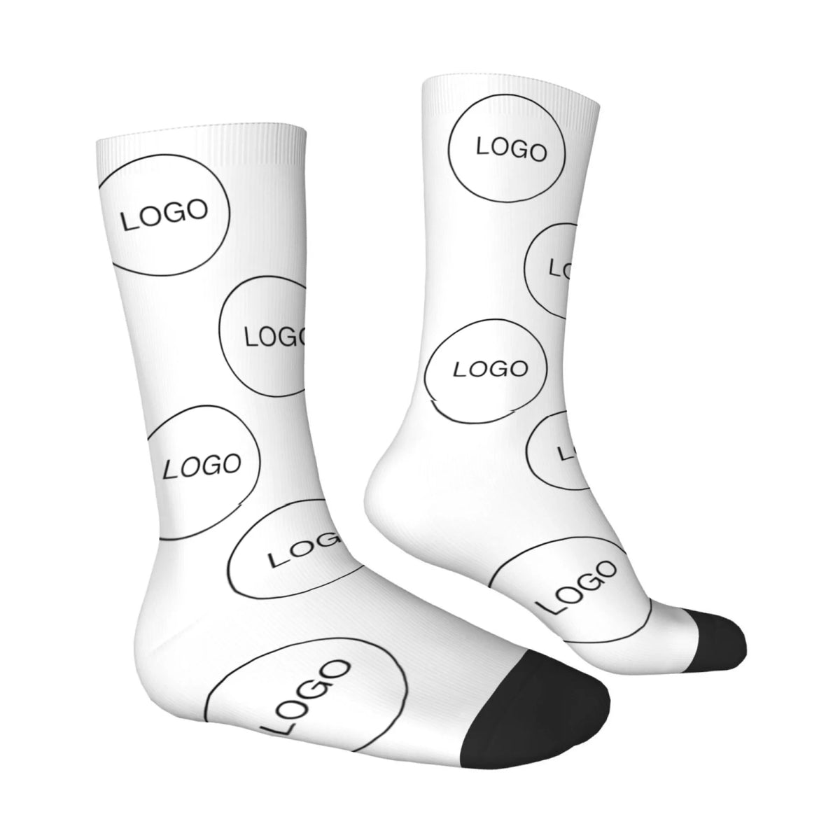 Soft Socks Customized with Personalized Logo Pattern Print Mid-Calf Socks Warm Comfortable Ideal Gifts for Company School Memory