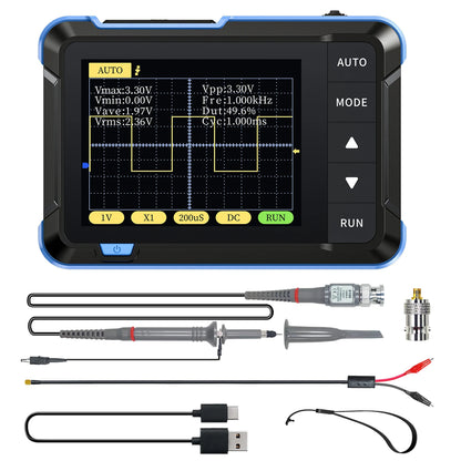 FNIRSI Professional NEW DSO152 Handheld Digital Oscilloscope: 2.5MSa/s Sampling, 200KHz Bandwidth, 800 VPP PWM Output