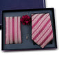 Elegant Ties For Men Classic Paisly Neck Tie Pocket Square Brooch Set With Gift Box Mens Business Wedding Suit Accessories