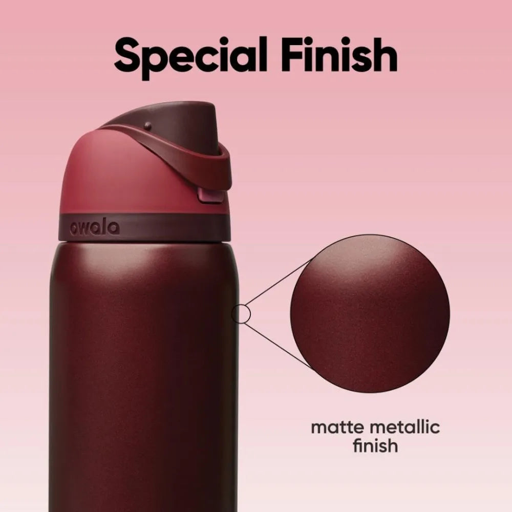 Owala FreeSip Insulated Stainless Steel Water Bottle with Straw, BPA-Free Sports Water Bottle, Great for Travel, 32 Oz