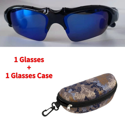 Stereo Earphones Wireless Headset with Mic Polarized Glasses Sunglasses for Driving Cycling Sports Noise Reduction Headphones