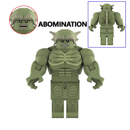 7.5CM Big Size Movable Figure Hulk Lizard Rhino Thing Colossus Hulkbusters Infinity War Model Building Blocks Toys Action Bricks