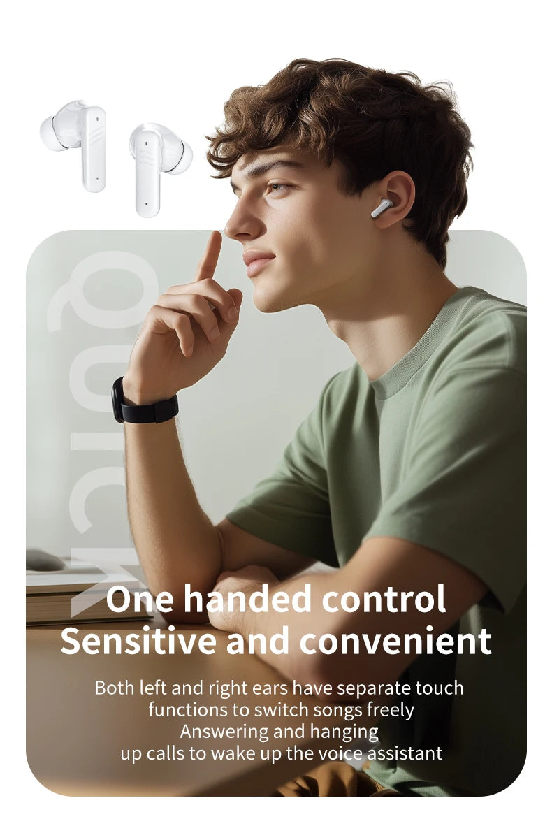 AI Translator Bluetooth Earbuds, LCD Touch Screen TWS Headset with Noise Reduction & Noise Canceling, Wireless Travel Headphones