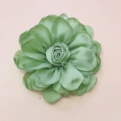 10cm Korean Fabric Rose Flower Brooches for Women Elegant Corsage Scarf Buckle Shirt Collar Pins Fashion Jewelry Wedding Brooch