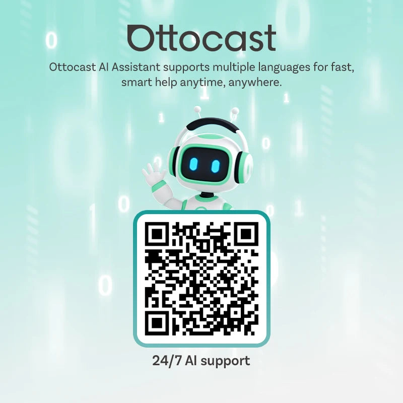 OTTOCAST Play2Video Pro Android Ai Box Pro Built in YouTube Netflix Tiktok IPTV Wired to Wireless CarPlay Car Accessories