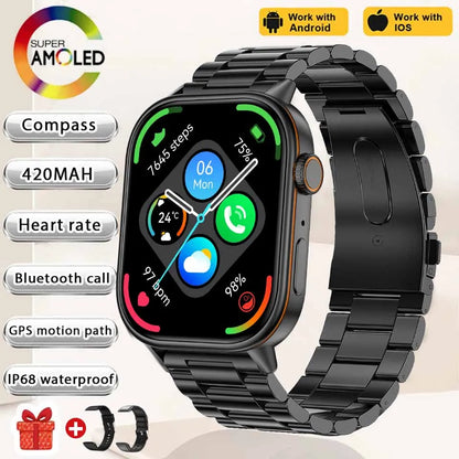 2026 New Women Fashion Sports Smart watch 2.01-inch Screen IP68K Swim GPS Positioning Bluetooth Call Health Heart Rate Bracelets