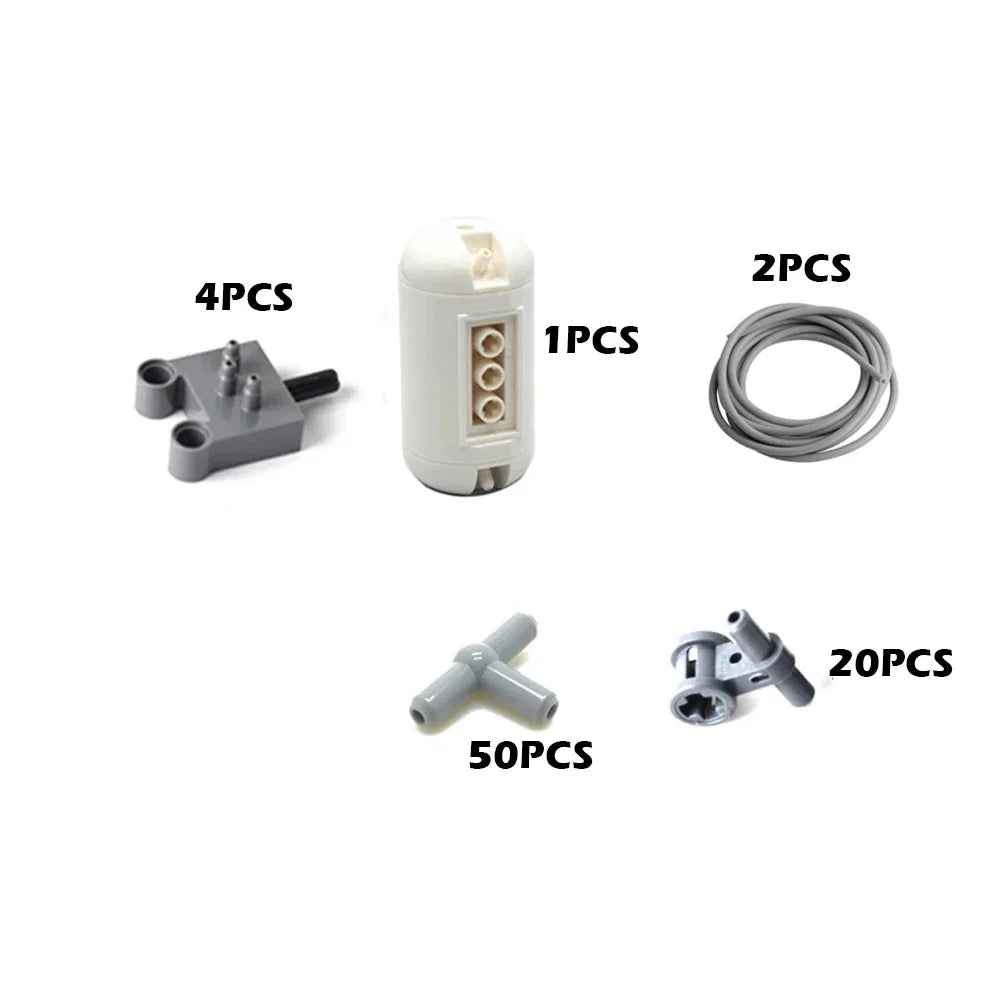 MOC Technical Hose Air Pump Tank Push Rod Putter Switch Piston Compatible With legoeds Pneumatic Parts 9641 42043 47225 61904