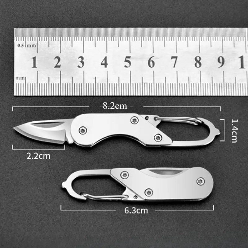Mini High Hardness All Steel Portable Folding Knife Outdoor Camping Knives Fishing Knife Keychain Unboxing Knives