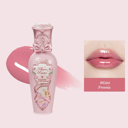 Flower Knows Full Collection Lip Gloss Tinted Lip Oil Vegan Hydrating Lip Makeup for Women Girls Non Sticky Moisturizing Shine