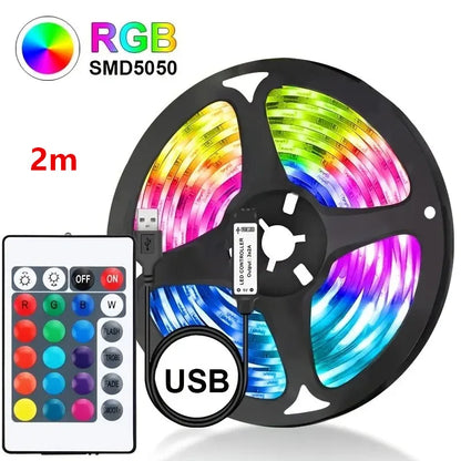 RGB Ambient Light Strip USB 5V LED 5050 Music Sync Flexible Tape Smart Home Lights Remote APP Control for Room TV DIY Decoration