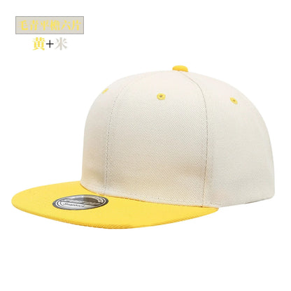 Custom Logo Snapback Caps Men Hip Hop Male Bone Baseball Cap Unisex Solid Color Cotton Adjustable Rock Band Flat Hats Visor Hat