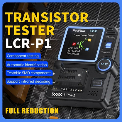 FNIRSI LCR - P1 A Multifunctional Tester for Transistors, Diodes, Capacitance, Resistance, LCR and ESR Measurements