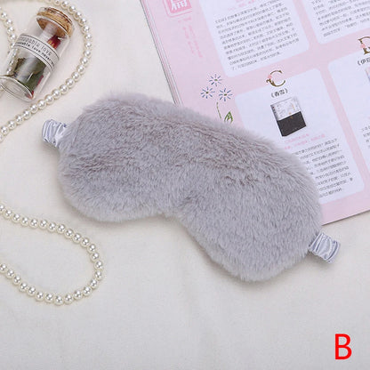 1Pc Sleeping Mask Sleeping Blindfold Soft Plush Eye Masks Cute Love Cloud Eye Cover Plush Mask Eyepatch Nap Health Eye Cover