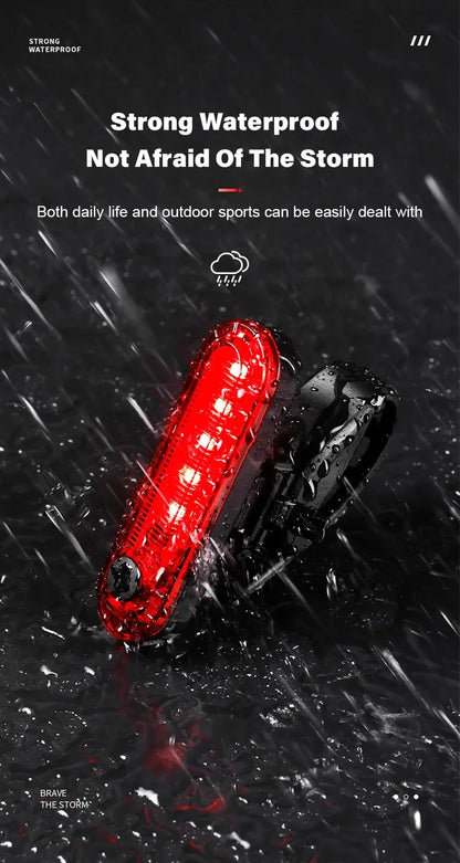 USB-C Rechargeable Bicycle Lights Bike Safety Warning Lamp Outdoor Waterproof Cycling Flashlight For Mountain And Road Bikes