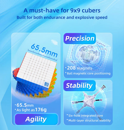 MOYU Speedcube Meilong Magic Cube Stickerless 4x4 5x5 6x6 7x7 8x8  Speed Puzzle Cubes Toys Gift