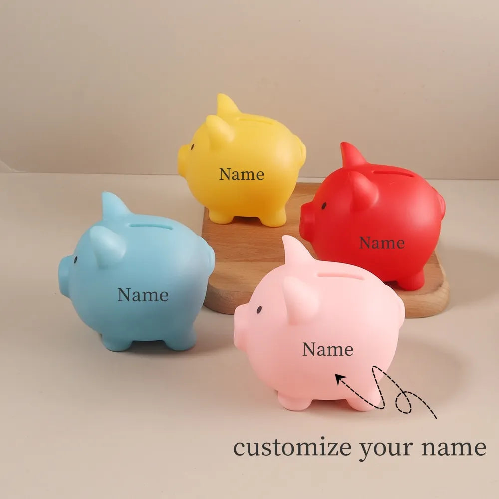 Customize Name Engrave Piggy Bank Money Saving Box Bank Decor Money Storage Coin Box