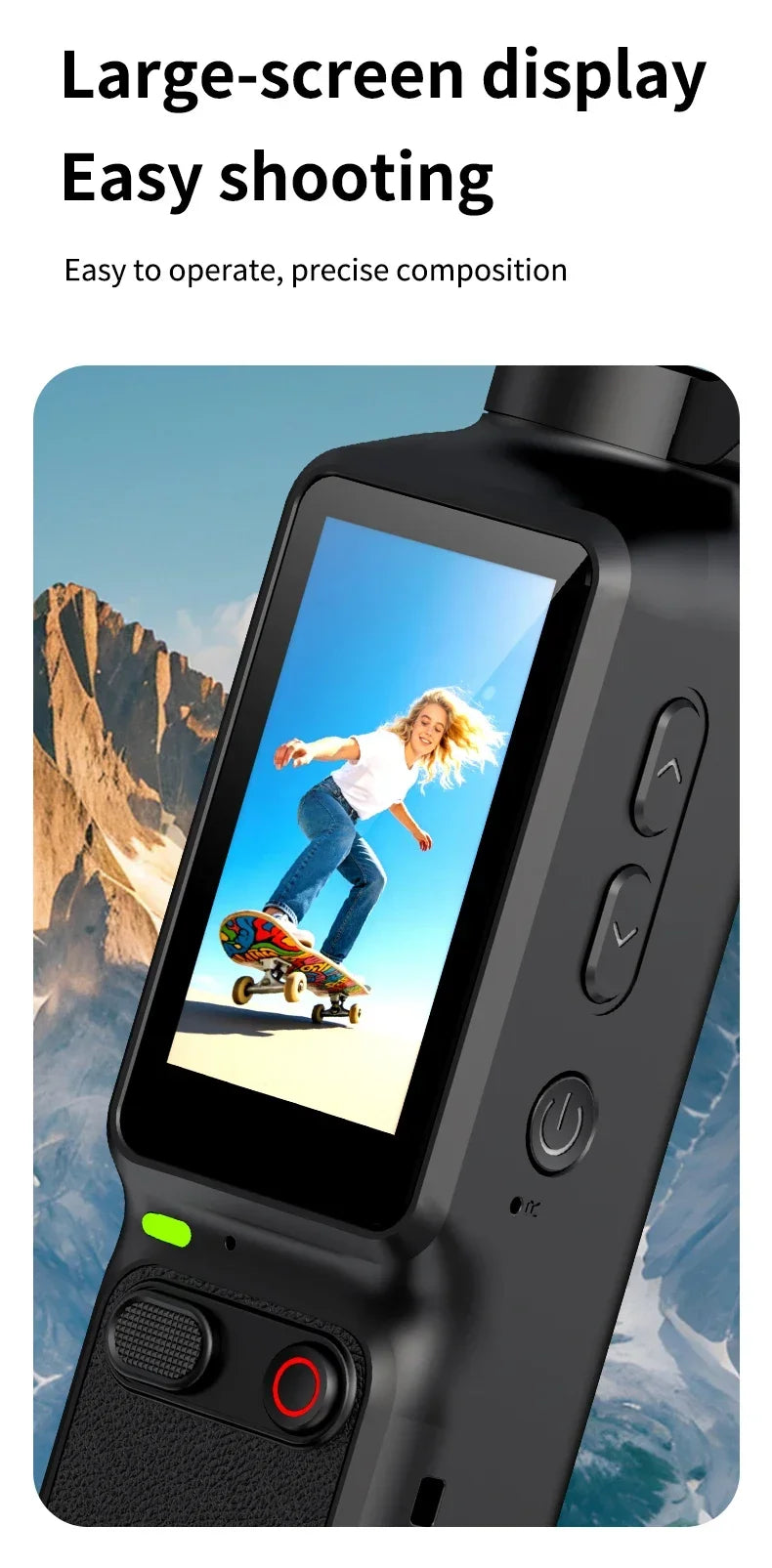 HD 4K Action Camera 180 Degree Rotatable For Vlog YouTube Tiktok Girls Record Life Video Recording Entry Portable Action Camera
