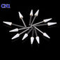 JUMTOP 12Pcs/Bag Dental Flame Cone Round White Stone Polisher FG Burs