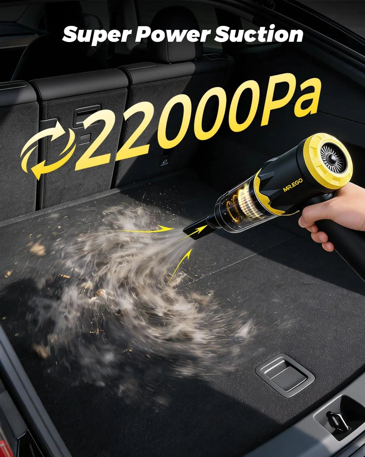 Handheld Car Vacuum Portable Cordless 20000Pa High Power Suction Mini Vacuum Cleaner 4-in-1 Portable Vacuum for Car Home Office