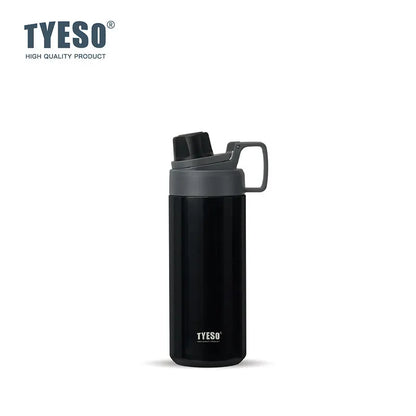 Tyeso 600ML Leakproof Insulated Water Bottle Portable Vacuum Thermal Flask Drink Cup for Outdoor Sports Travel Daily Fitness