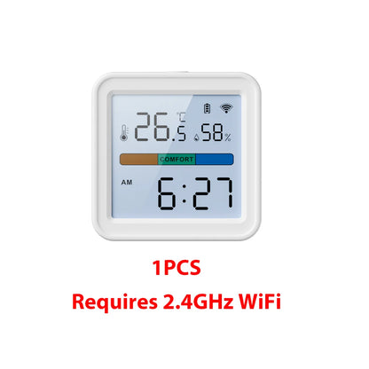 Tuya WiFi Temperature Humidity Sensor for Smart Home with LCD Screen Backlight Hygrometer Thermometer Support Alexa Google Home